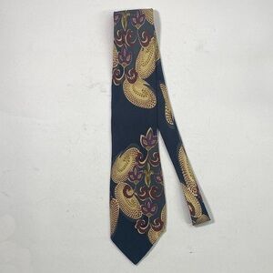 Hugo Boss Navy and Gold Floral Men's Tie